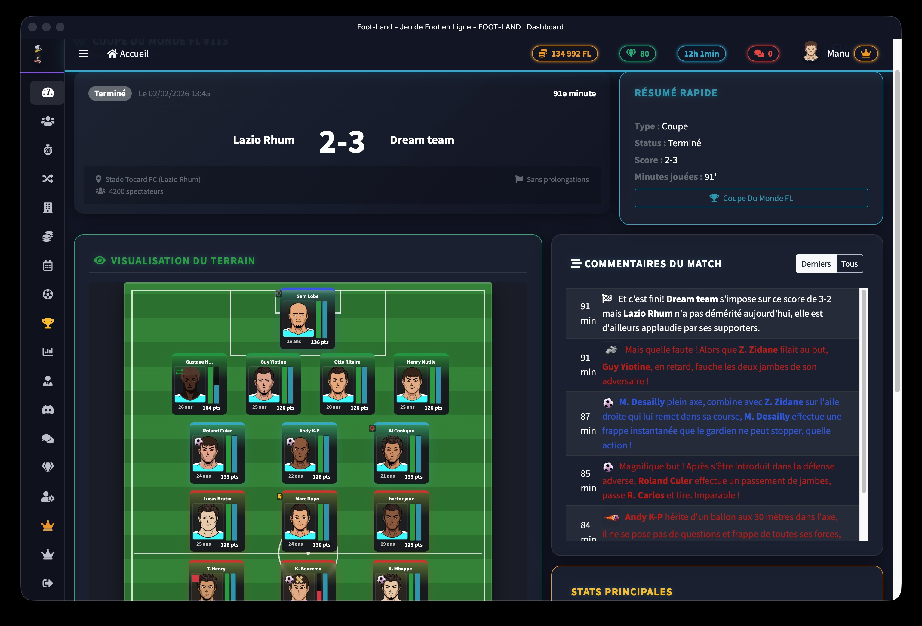 Match en direct Foot Land